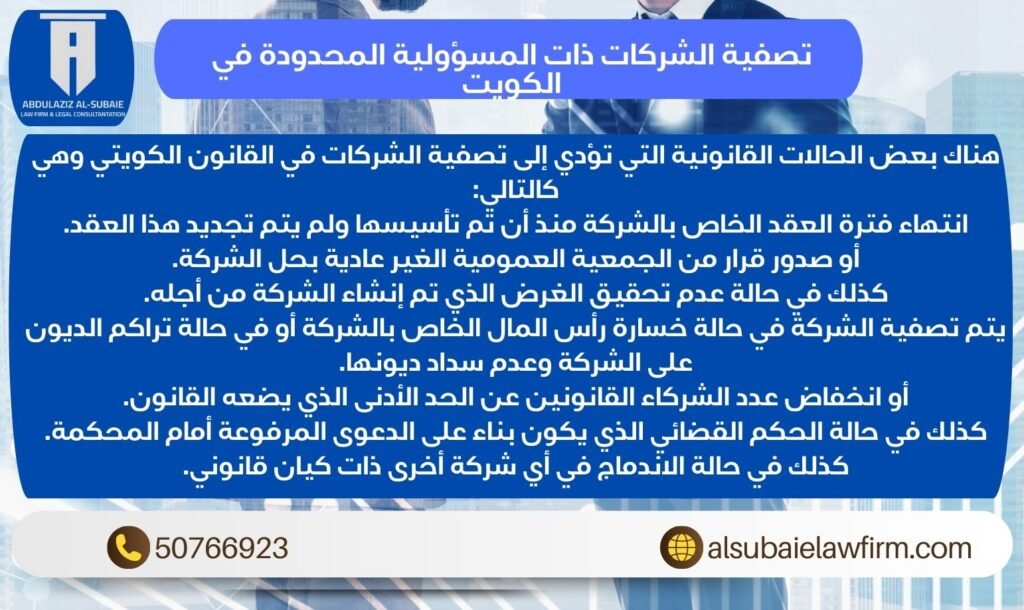 تصفية الشركات ذات المسؤولية المحدودة في الكويت